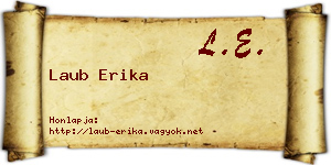 Laub Erika névjegykártya